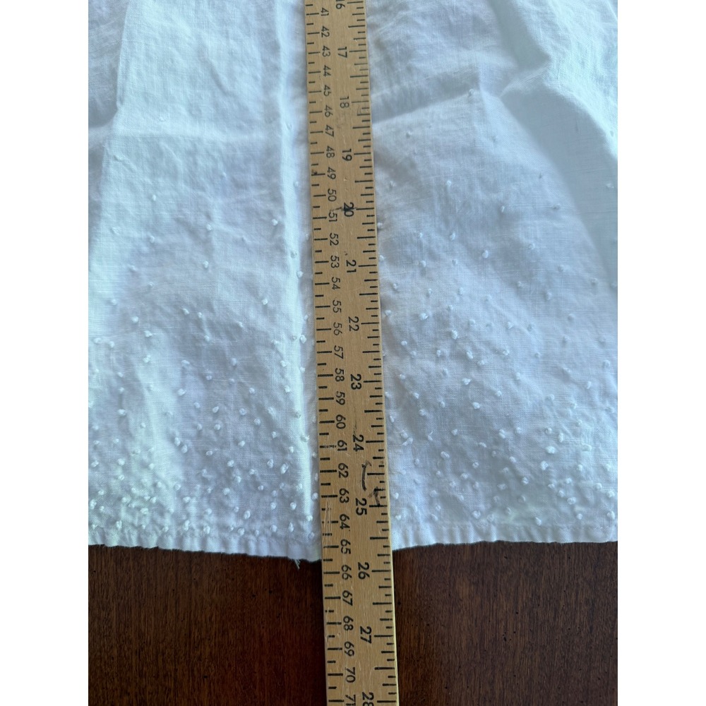 Eileen Fisher Skirt Women White Irish Linen Textured Hem A-Line Midi Small - Picture 5 of 6